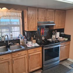 Used cabinets and granite