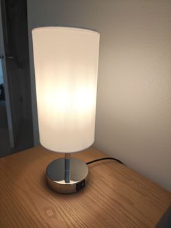 Touch Control Bedside Lamp with USB Charging Ports