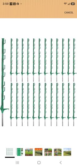 Pack Electric Fence Posts,48 Inch/4FT Step-in Plastic Posts