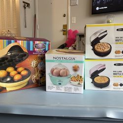 Cake Pop, Two Mini Waffle Makers, 7 Egg Cooker
