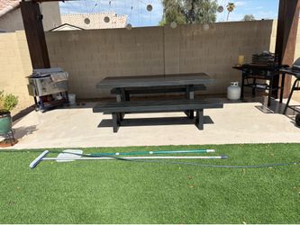 Patio table and bench