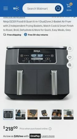 Ninja 8wt Dual Air Fryer/Dehydrator. Excellent Condition 9+.