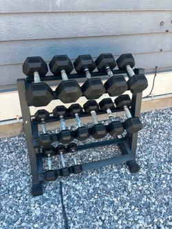 Dumbbells and Rack