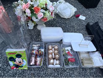 Wedding Supplies- arch, linens, lights, etc
