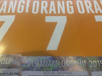 Jets vs dolphins parking passes Orange, Blue or Yellow