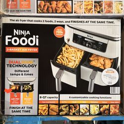 Ninja Foodi 2-Basket Air Fryer 8QT Capacity Brand New In Box