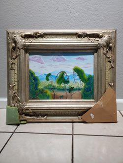 Original Oil Painting On Canvas 12"x16"in Like New Condition