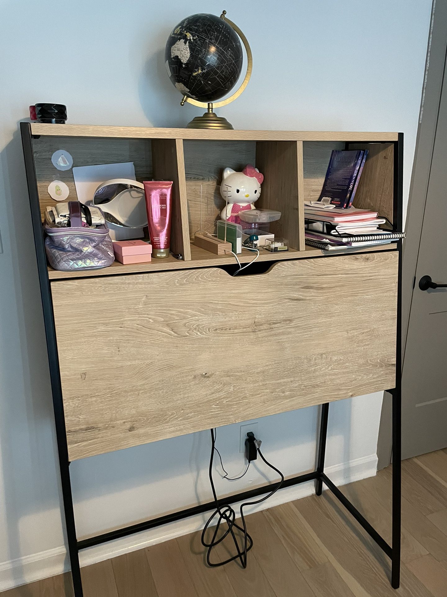 Desk Hutch With Charging Station