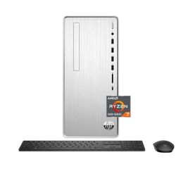 HP - Pavilion Desktop - AMD Ryzen 7 - 16GB Memory - 1TB SSD - Natural Silver