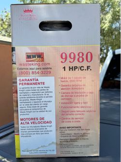 Waste King 9980 1hp Garbage Disposer