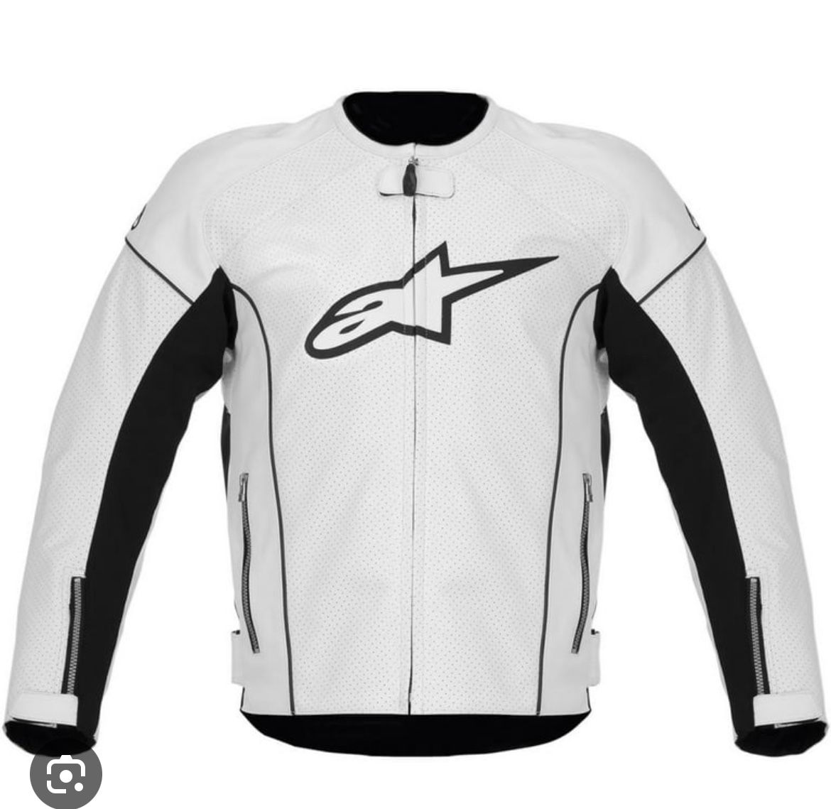 Alpinestars TZ-1 Reload Perforated Leather Jacket White 50/XL