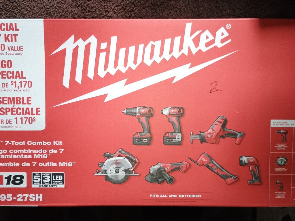 Milwaukee 7-Tool Combo Kit "2695-27s"