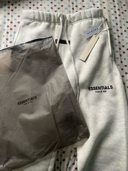 Light Oatmeal Fear of God Essentials sweatpants