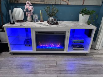 Tv stand with fireplace