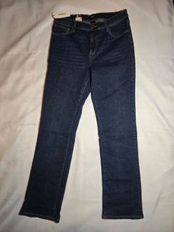 Express Dark Wash Bootcut Stretch Jeans Classic Mid Rise Denim
