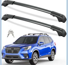 3800F 300lbs Roof Rack Cross Bars for Subaru Forester 2014-2026 with Raised Side Rails (Not for Wilderness), Lockable Heavy Duty Roof Rails Crossbars