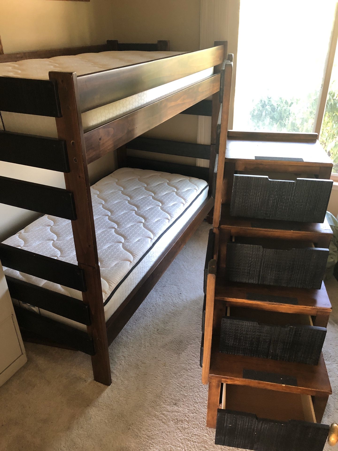 Literas / Bunk Beds with Steps/ storage *** Mattresses included ****