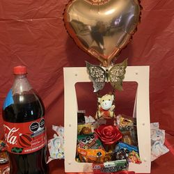 One Ribbon Rose  & Mexican Candies $15 