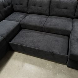 Best Picked! Large Sectional Sofa With Pull Out Bed, Sofa Bed, Sectional Couch, Sectional, Sofa Bed With Storage, Sleeper Sofa