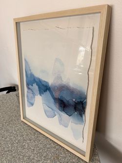 Abstract acuarela paint framed 16x20 used!