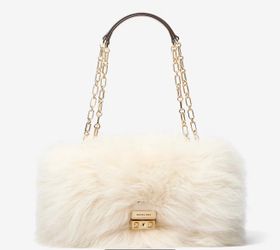 Michael Kors Tribeca Large Faux Shearling Shoulder Bag