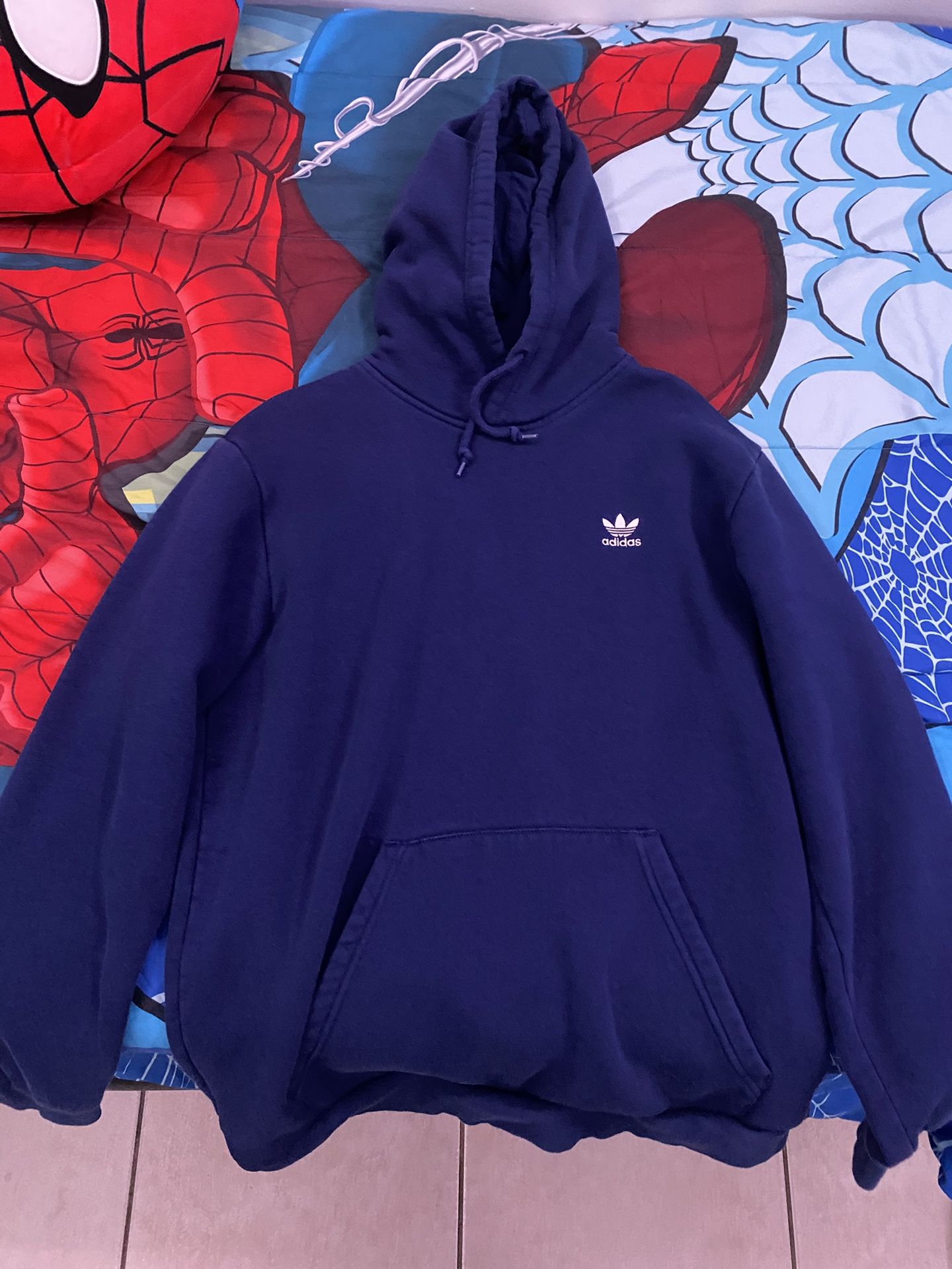 Large Blue Adidas Trefoil Hoodie