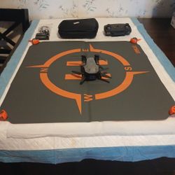 Started  Rrone Landing Pad  w/Drone & Accessories