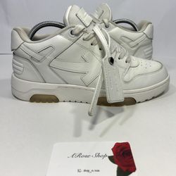Off-White Out Of Office Calf Leather ‘Triple White’ Low Top Shoes Size: 40