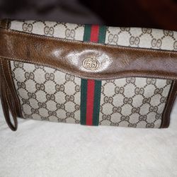 Vintage Gucci GG PVC Clutch Bag 