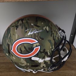 D'Andre Swift Authgraphed Authentic Camouflage Bears Helmet
