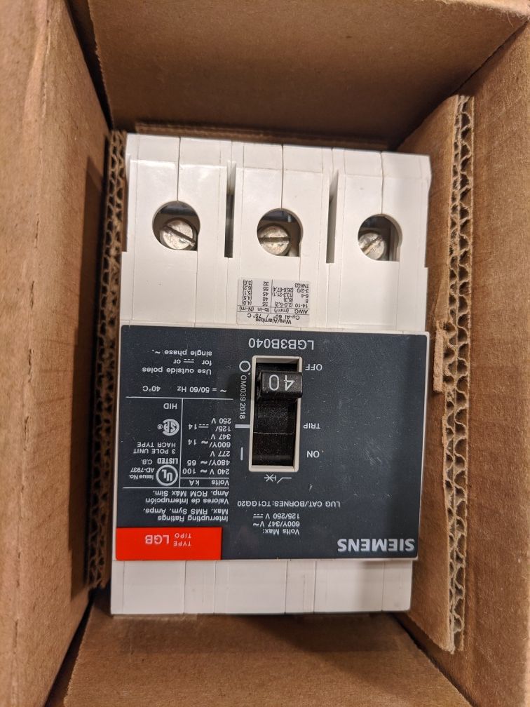 40 Amp 3 pole Siemens breaker