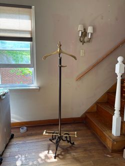 Vintage Brass and Metal Valet Stand