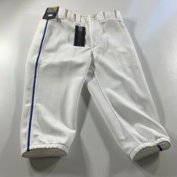 Mizuno Premier Youth XX-Large Baseball Pants Short Knickers Pant White Royal
