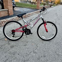 Huffy Trail Runner, 24 Inch, 18 Speed, 2x Dual Suspension, $90