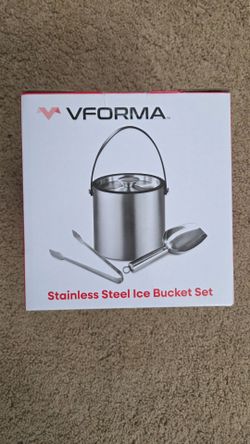 VFORMA Stainless Steel Ice Bucket Set