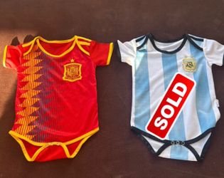 Baby Bodysuit, (soccer team Spain) size 10 month old,