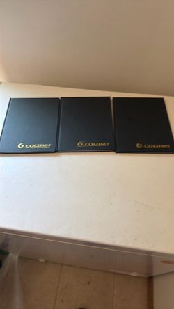 Lot of 3 Adams Account Book 6 Columns 7x9.25” 80 Pages