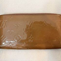 Louis Vuitton Vernis Zip Around Zippy Wallet Brown