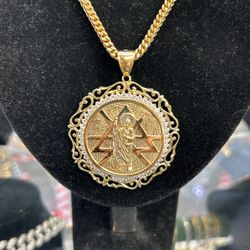 50 Gram 14k Gold Franko Chain Pendant 