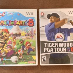 Wii Games Mario party 8 & Tiger woods PGA 