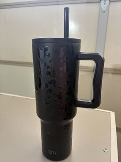 black mickey cup with straw