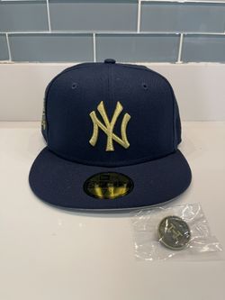 Exclusive New Era 59Fifty New York Yankees 1999 World Series Patch Hat - Navy, Metallic Gold 7 1/4