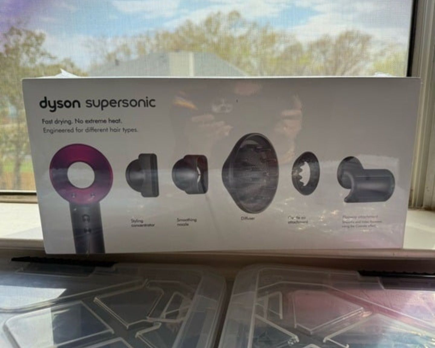 Brand New Dyson SuperSonic Hair Dryer Elegant Iron Fuchsia