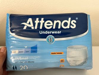 Attends Youth Disposal Underwear Size Small