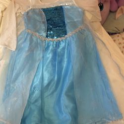 Costume Dress UpBlue Frozen Elsa Gown Dress