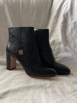 Kate Spade Black Leather Ankle Boots size 11