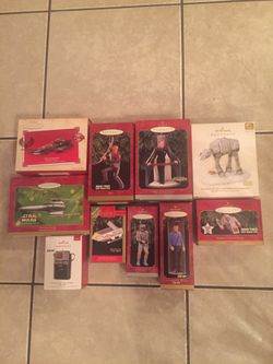 Star trek/Star Wars hallmark ornaments