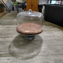 Cake Stand With Glass Dome 