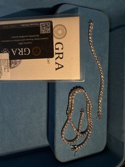 Lab Diamond Moissanite Tennis Chain And Tennis Bracelet Combo