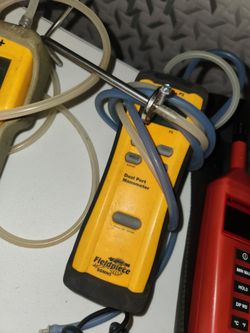 PAIR of Manometers, with hoses, magnetic tips.